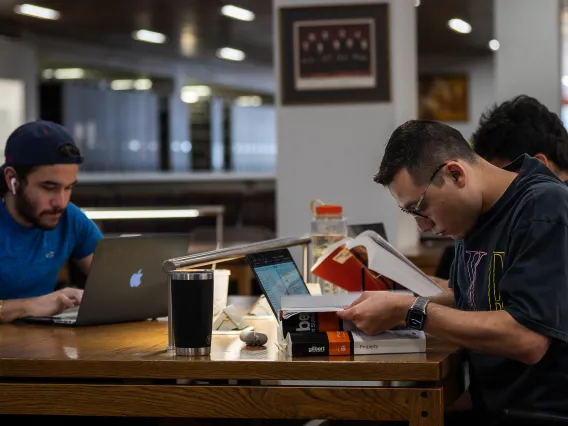 Students studying at the College of Law