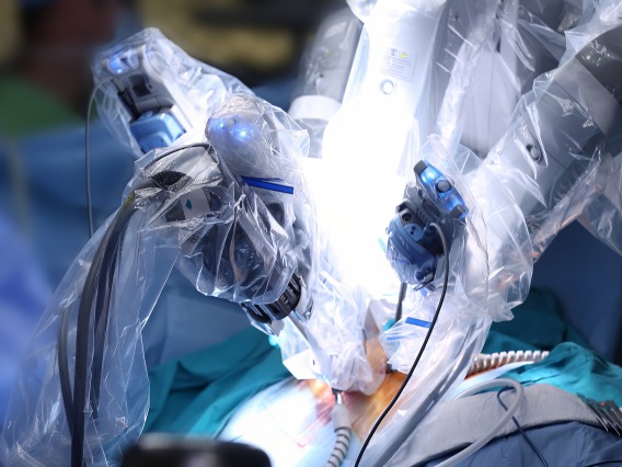 Surgical Robot in Protective Plastic