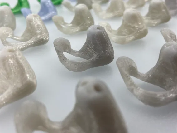 Image of 3D printed parts of hearing aids