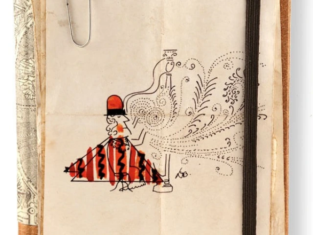 A drawing in a journal