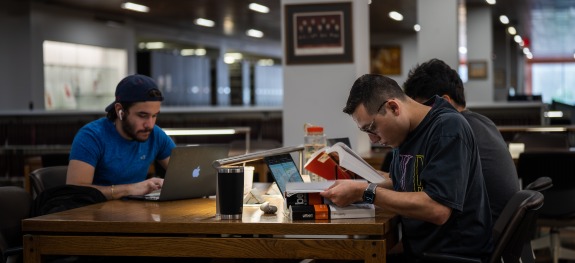 Students studying at the College of Law