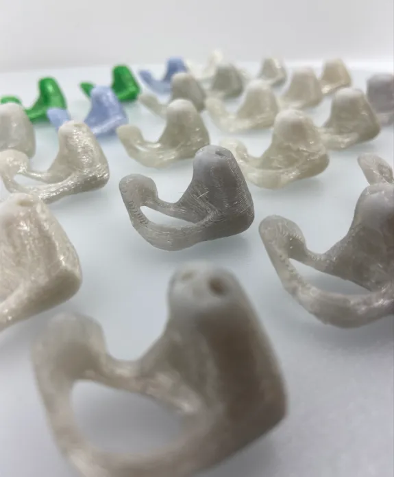 Image of 3D printed parts of hearing aids